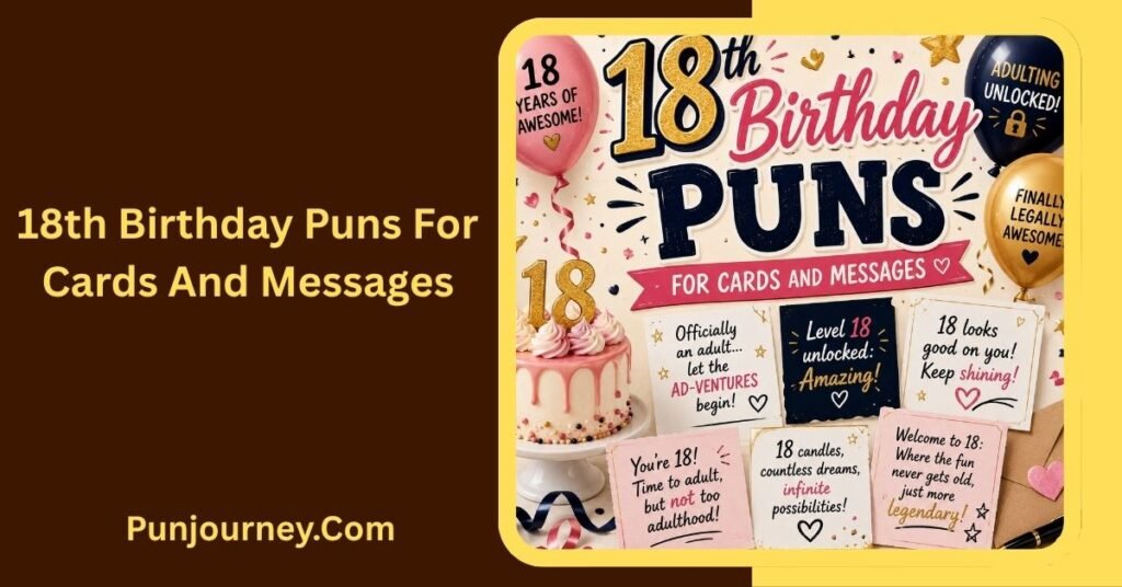 103+ Best 18th Birthday Pun Ideas to Make Them Laugh 3 18th Birthday Puns for Cards and Messages