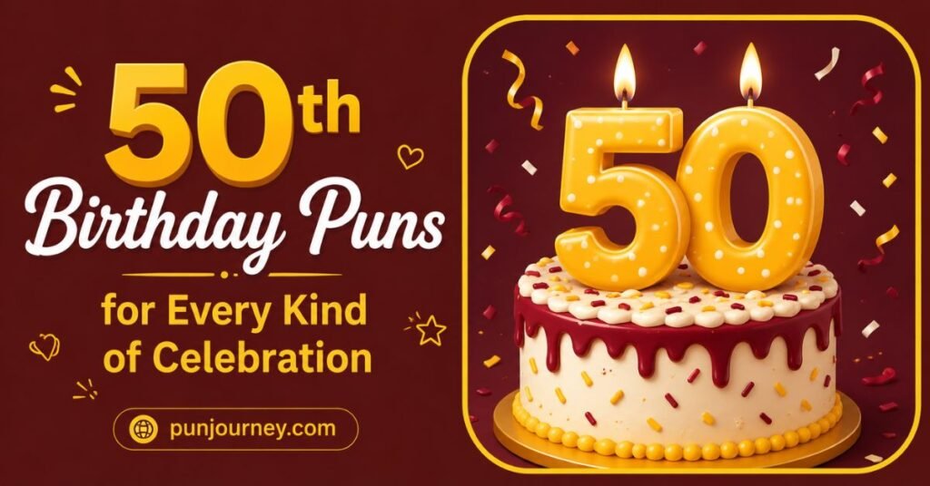 50th Birthday Puns: 130+ Funny Ideas for Cards Captions & Parties 2 50th Birthday Puns for Every Kind of Celebration