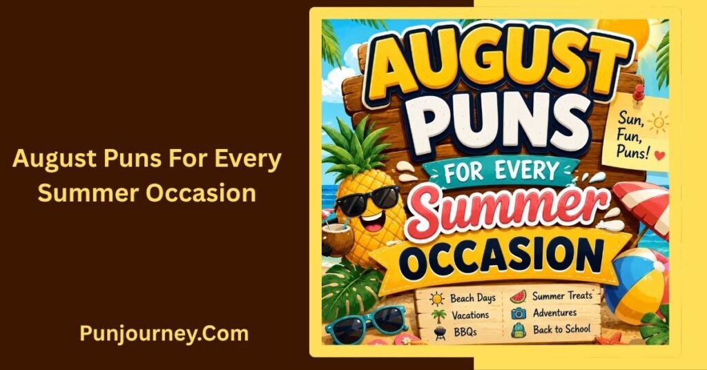108+ August Puns to Make Your Summer Sunny and Fun 3 August Puns for Every Summer Occasion