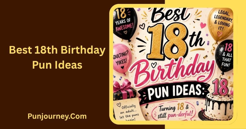 103+ Best 18th Birthday Pun Ideas to Make Them Laugh 2 Best 18th Birthday Pun Ideas