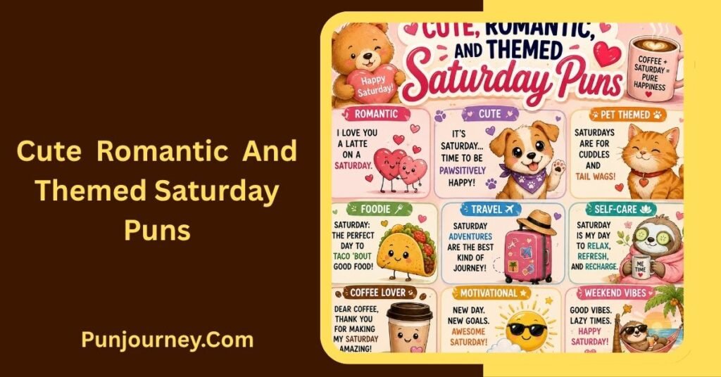32+ Saturday Puns to Make Your Weekend Fun and Hilarious 5 Cute, Romantic, and Themed Saturday Puns