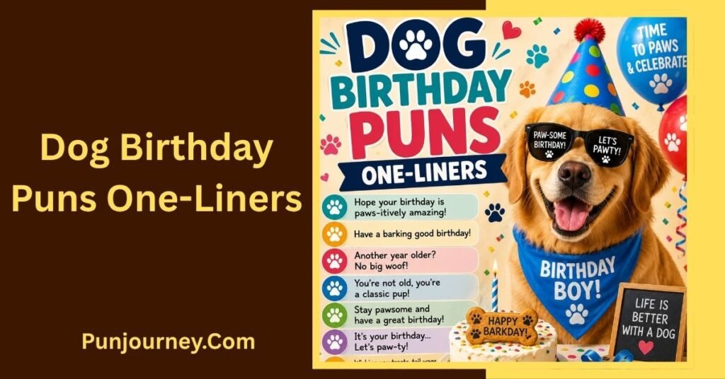 130+ Dog Birthday Puns That Will Make Every Celebration Paw Some 3 Dog Birthday Puns One-Liners