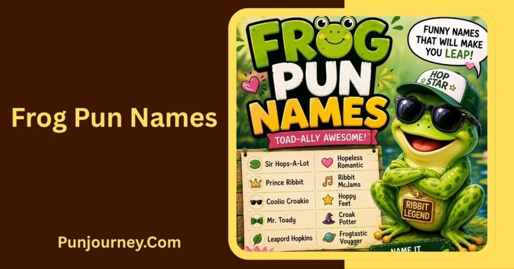250+ Hilarious Frog Puns That Will Make You Leap With Laughter 4 Frog Pun Names