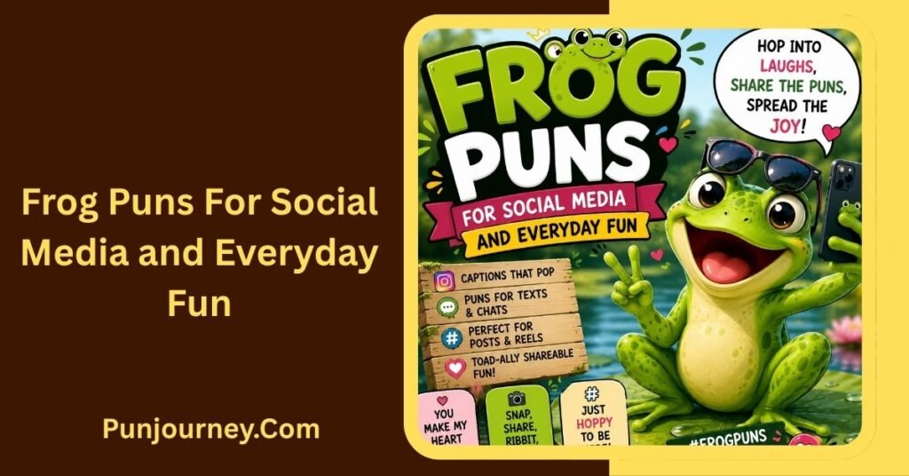 250+ Hilarious Frog Puns That Will Make You Leap With Laughter 3 Frog Puns for Social Media and Everyday Fun