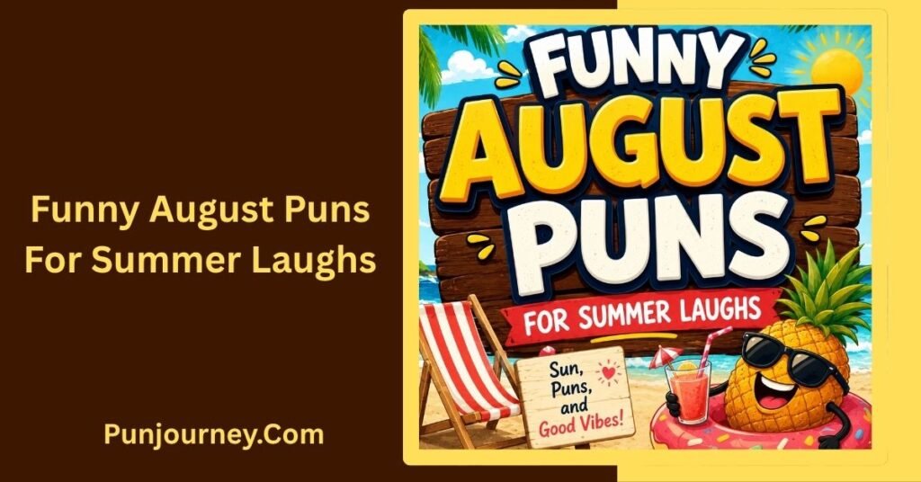 108+ August Puns to Make Your Summer Sunny and Fun 2 Funny August Puns for Summer Laughs