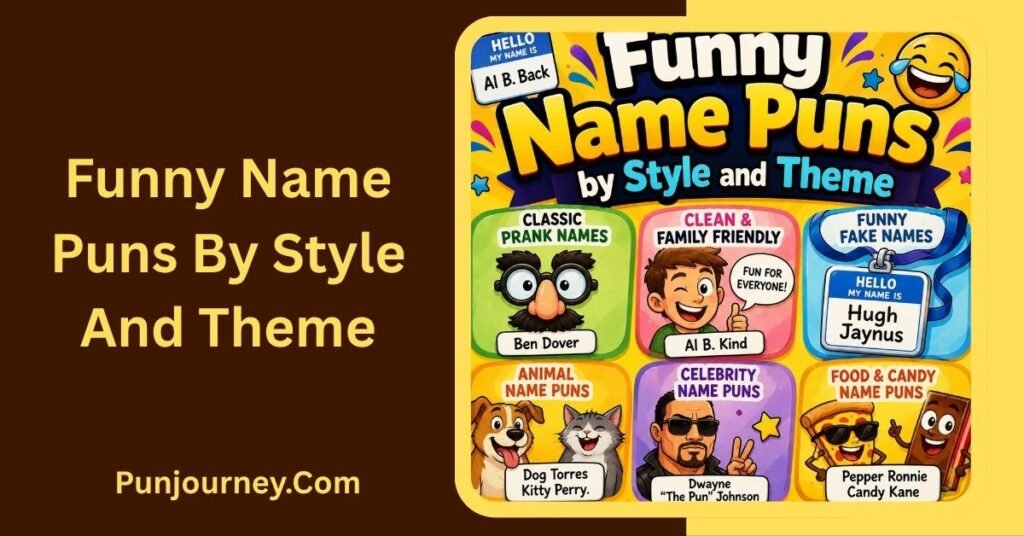 90+ Funny Name Puns That Are Clever Clean & Hilarious 3 Funny Name Puns by Style and Theme