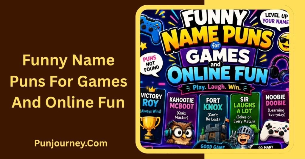 90+ Funny Name Puns That Are Clever Clean & Hilarious 4 Funny Name Puns for Games and Online Fun