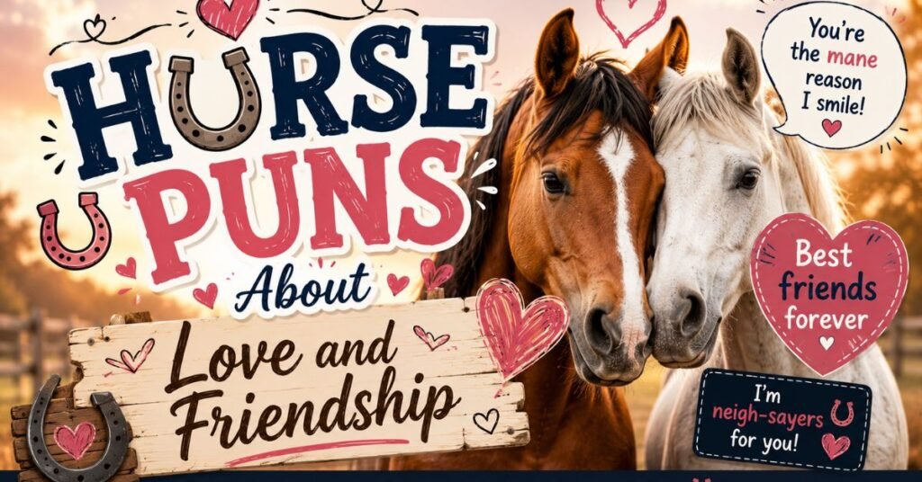 350+ Horse Puns: Funny, Clever & Hilarious Jokes for Every Occasion 5 Horse Puns About Love and Friendship