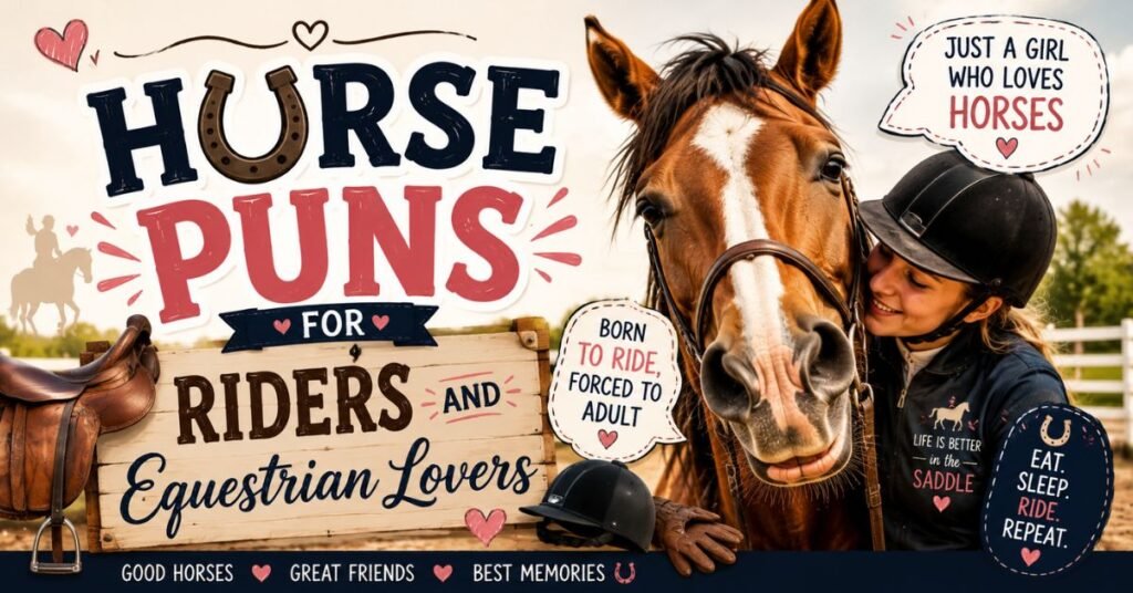 350+ Horse Puns: Funny, Clever & Hilarious Jokes for Every Occasion 4 Horse Puns for Riders and Equestrian Lovers