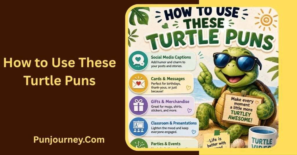 How to Use These Turtle Puns