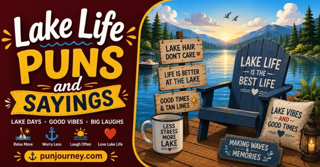 Lake Puns: 150+ Funny, Cute & Clever Puns for Every Occasion 6 Lake Life Puns and Sayings