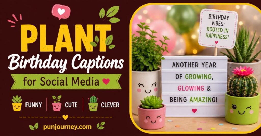 13+ Plant Birthday Puns: Funny, Cute & Clever Ideas 3 Plant Birthday Captions for Social Media