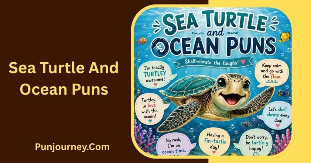 Sea Turtle and Ocean Puns