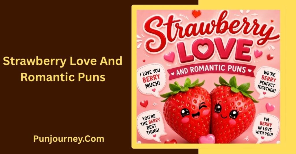 104+ Strawberry Puns That Are Berry Funny and Sweet 3 Strawberry Love and Romantic Puns