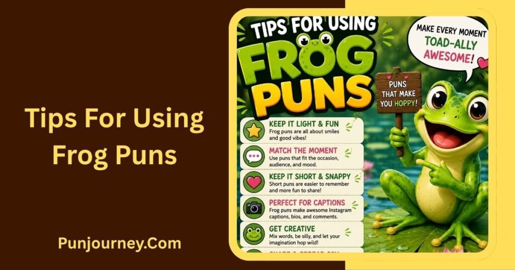 250+ Hilarious Frog Puns That Will Make You Leap With Laughter 5 Tips for Using Frog Puns