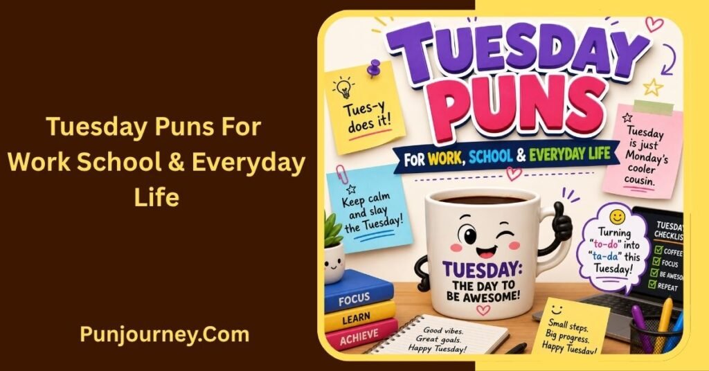 Tuesday Puns for Work School & Everyday Life