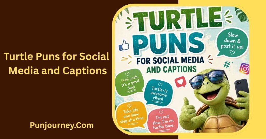 Turtle Puns for Social Media and Captions