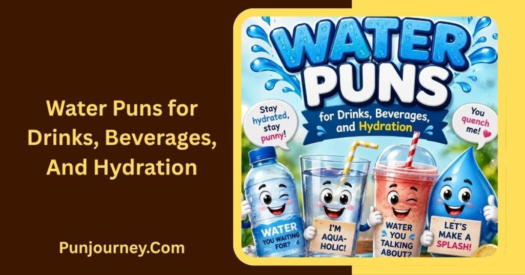 25+ Water Puns That Will Make You Laugh and Make a Splash 3 Water Puns for Drinks, Beverages, and Hydration
