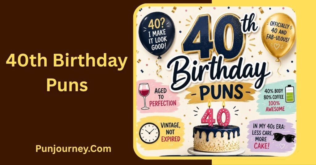 40th Birthday Puns
