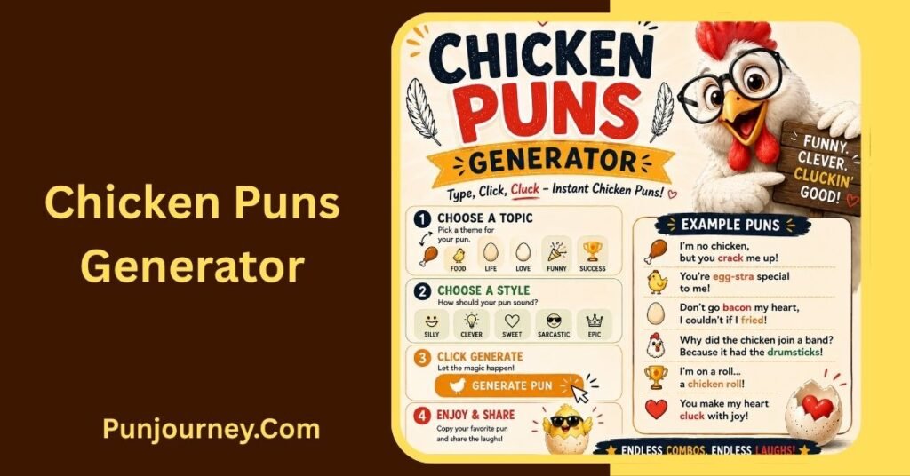 375+ Chicken Puns One Liners That Will Make You Laugh 5 Chicken Puns Generator