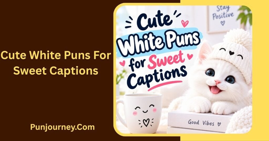 Cute White Puns for Sweet Captions