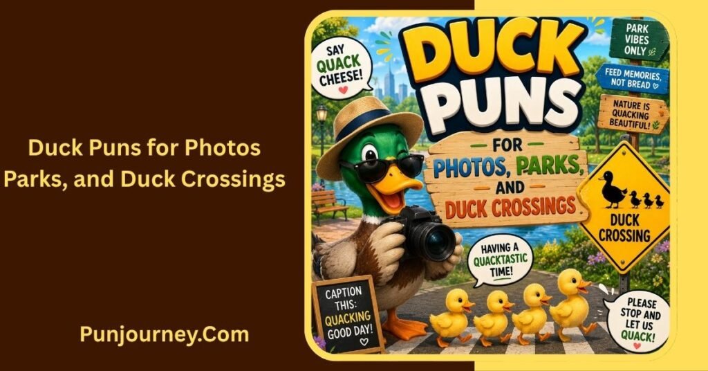 400+ Best Duck Puns, Jokes, Captions & One Liners for Every Occasion 4 Duck Puns for Photos, Parks, and Duck Crossings