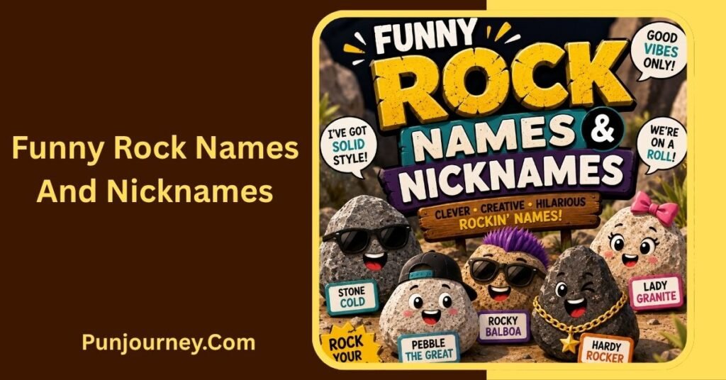 290+ Funny Rock Puns That Will Make You Laugh and Crack Up 3 Funny Rock Names and Nicknames