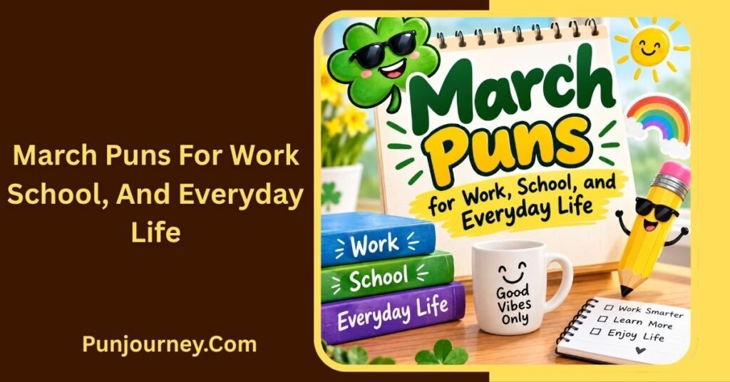 500+ Funny March Puns That Will Make You Smile This Spring 3 March Puns for Work, School, and Everyday Life