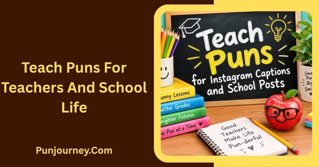 237+ Teach Puns: Funny Teacher Jokes Captions & Classroom Laughs 3 Teach Puns for Instagram Captions and School Posts