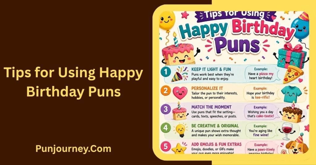 Happy Birthday Puns: 350+ Funny, Cute & Clever Ideas for Everyone 4 Tips for Using Happy Birthday Puns