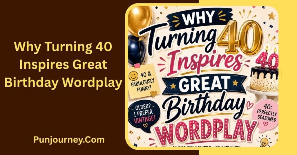 40th Birthday Puns: Funny Ideas to Celebrate Turning 2 Why Turning 40 Inspires Great Birthday Wordplay