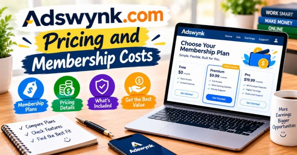 Adswynk Com Review: Features, How It Works, Earnings, and Safety in 2026 3 Adswynk Com Pricing and Membership Costs