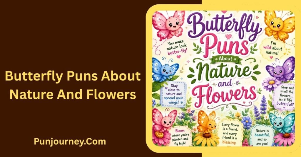 450+ Butterfly Puns Funny Cute & Clever Ideas for Every Occasion 5 Butterfly Puns About Nature and Flowers