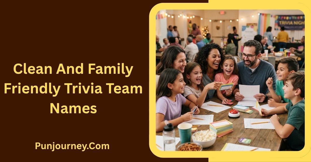 Clean and Family Friendly Trivia Team Names