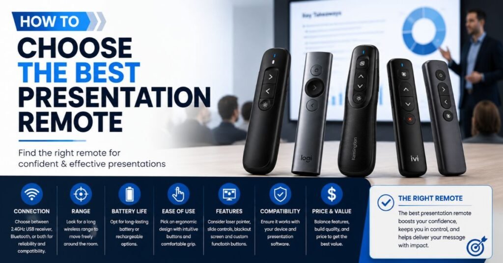 Best Wireless Presentation Clickers in 2026 Reviews and Buying Guide 3 How to Choose the Best Presentation Remote