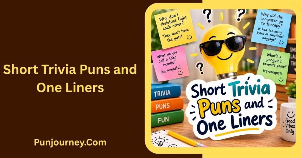 22+ Trivia Puns For Quiz Night Laughs to Make Game Night Fun 2 Short Trivia Puns and One Liners