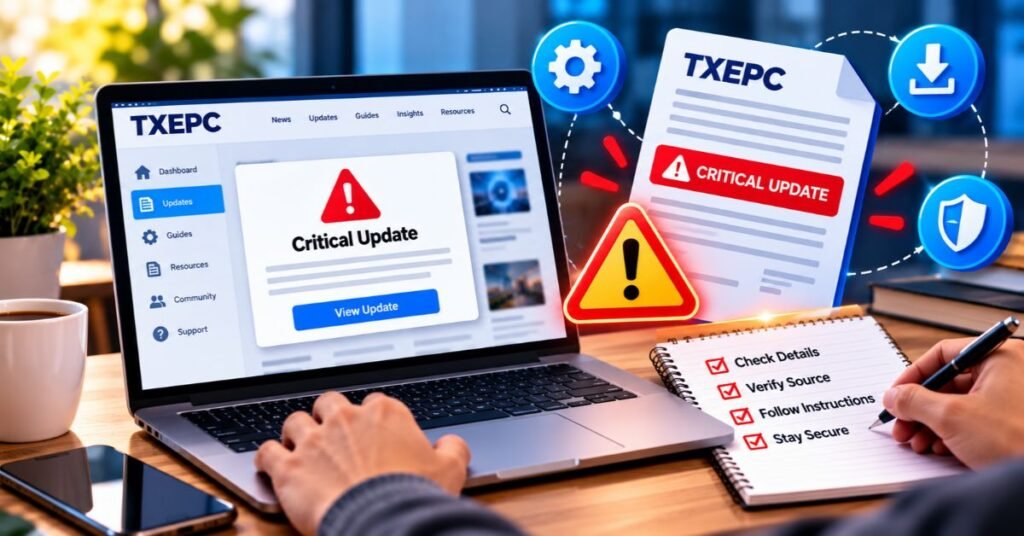 Stay Updated Always TXEPC 2026 Best Guide to the Latest Updates 3 What to Do When You Receive a Critical TXEPC Update