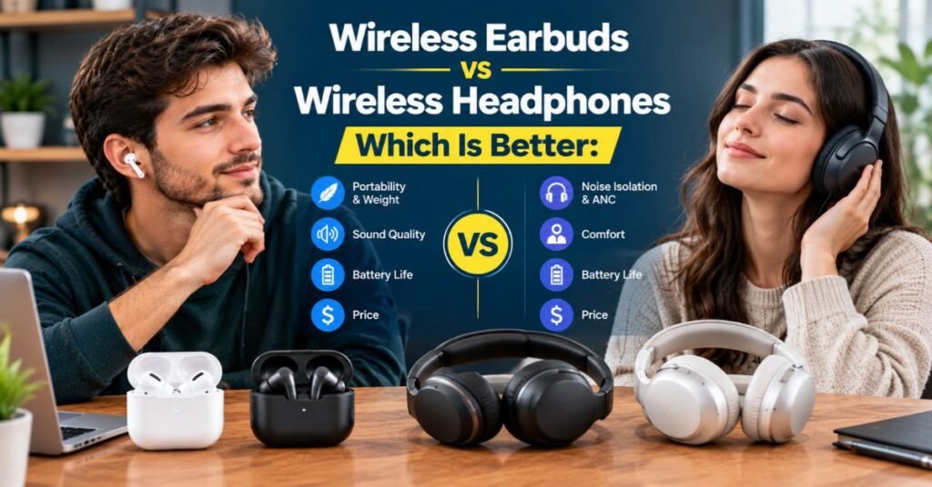 Best Wireless Earbuds of 2026 Top Picks for Sound, ANC & Comfort 4 Wireless Earbuds vs Wireless Headphones Which Is Better